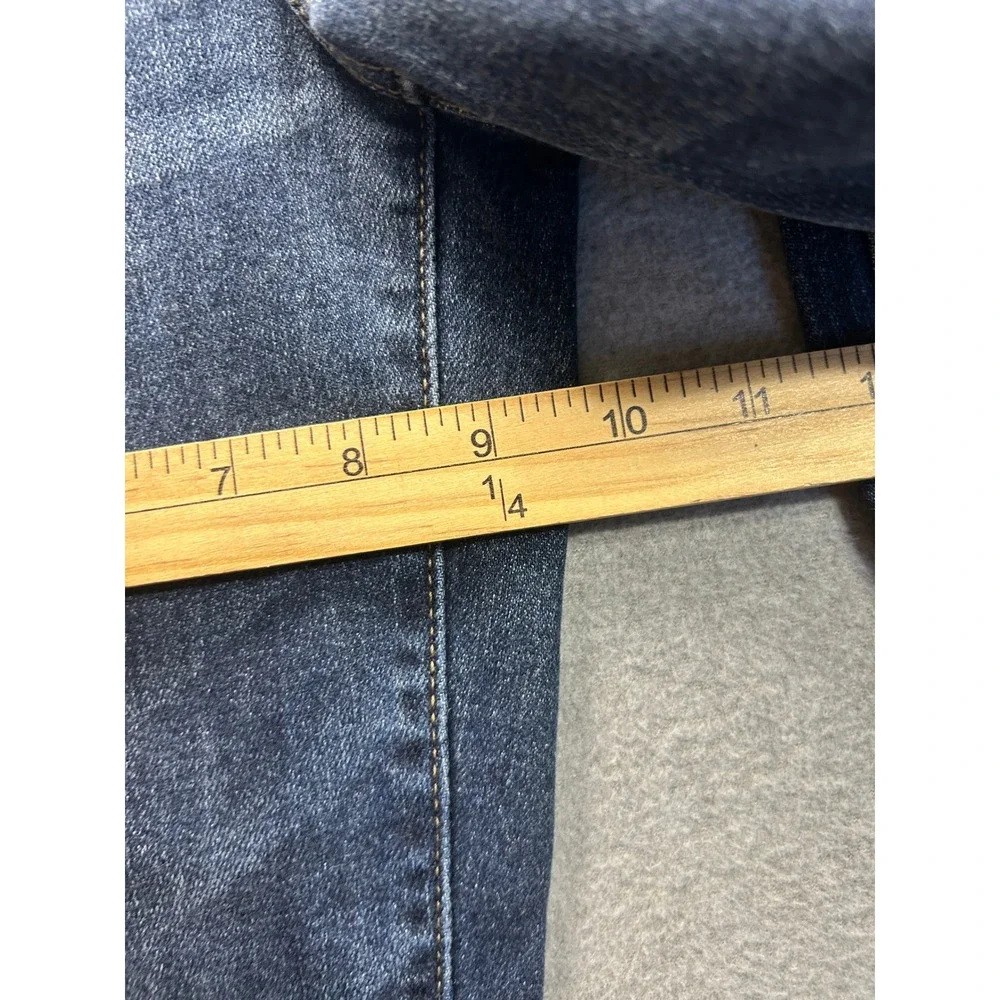 Judy Blue Boyfriend Jeans Womens 0/24 Mid Rise Dark Wash Blue Cuffed Stretch Fit